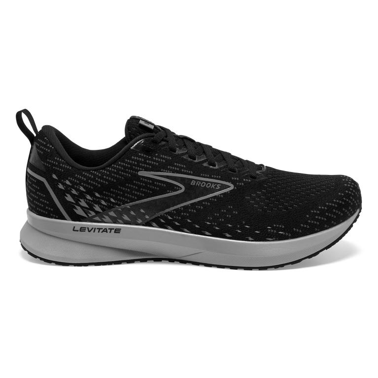 Brooks Men's Levitate 5 Road Running Shoes - Black/Ebony/Grey/Charcoal (LVZX67914)